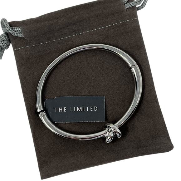 The Limited Silver Knot Bangle Bracelet NWT - Picture 6 of 6